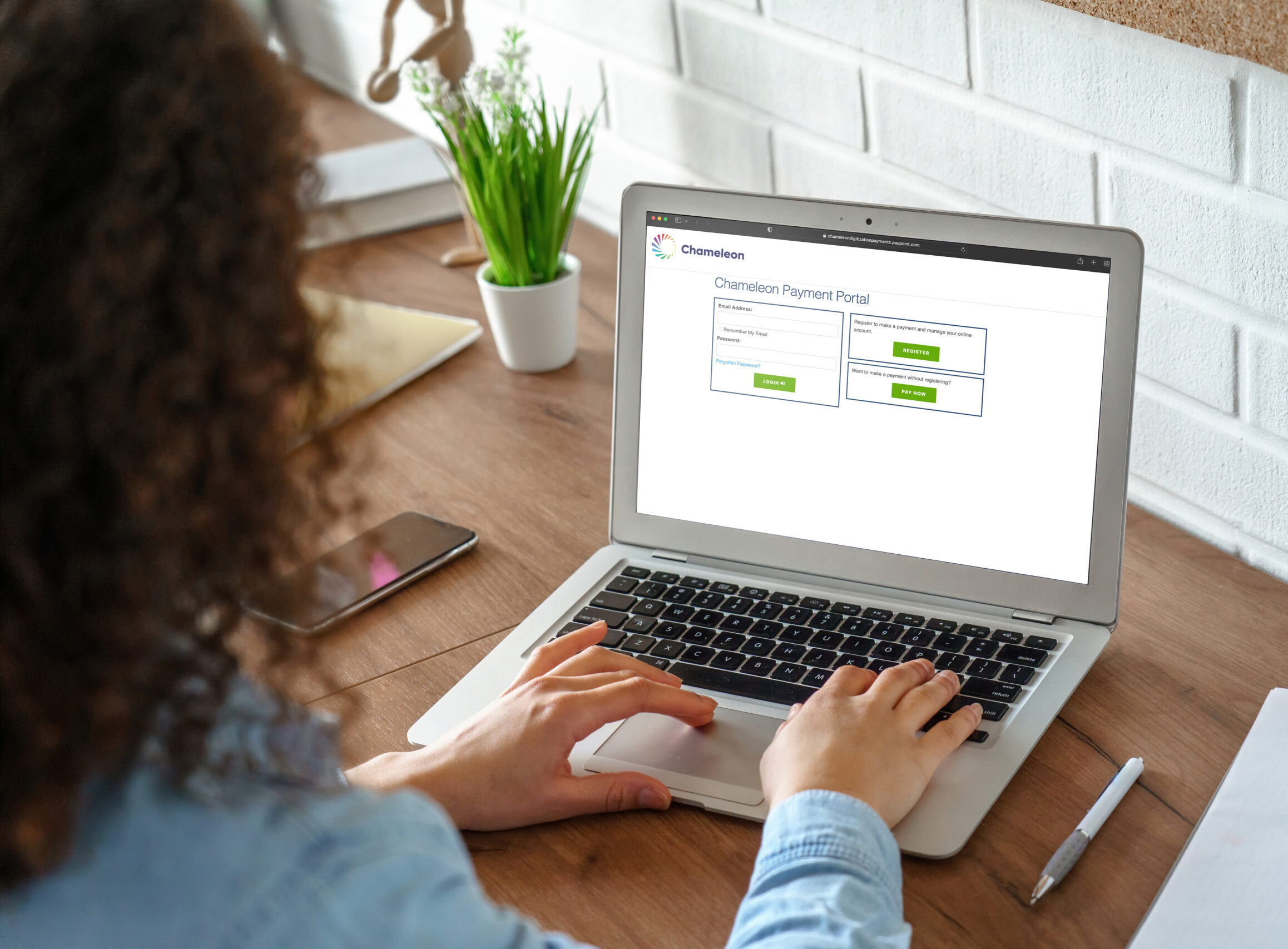 Payment portal for Chameleon's metering & billing services
