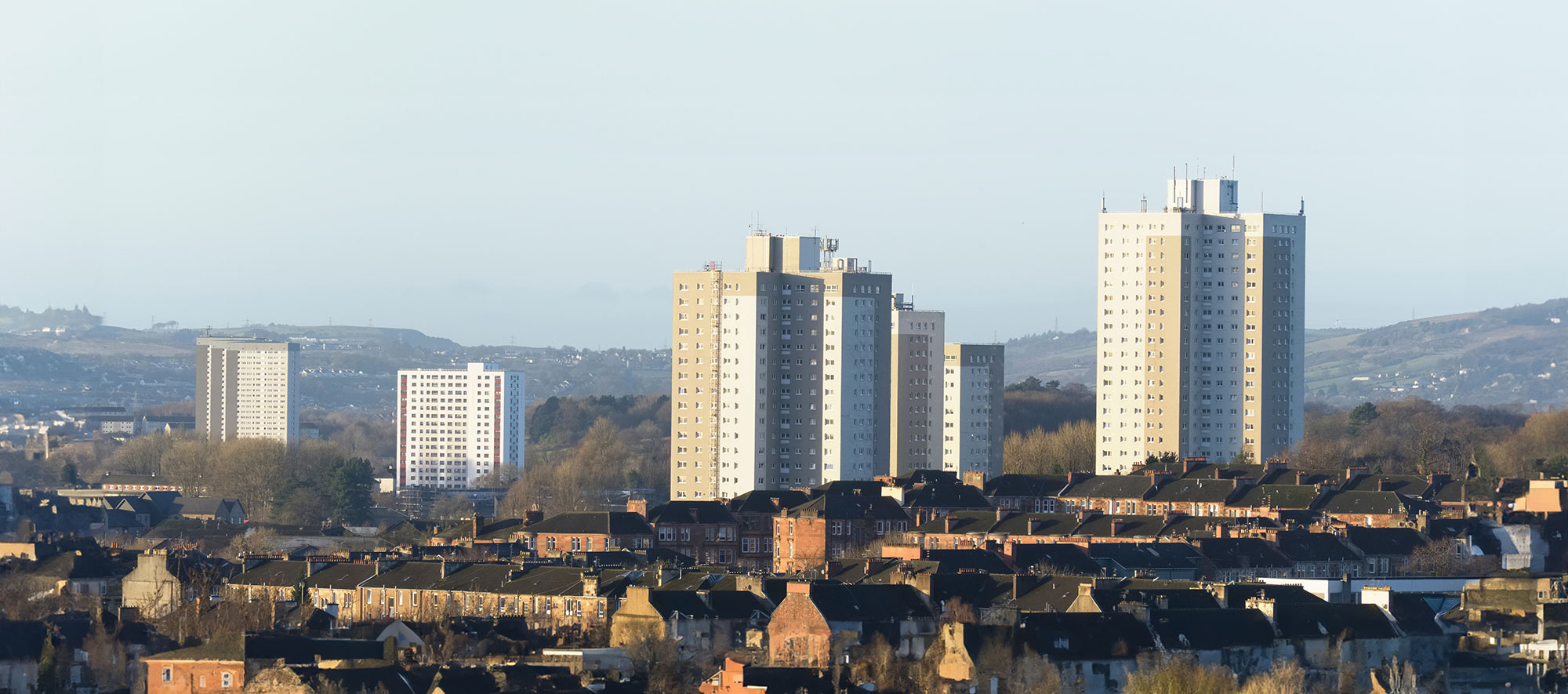 Social housing properties on EEI dashboard page on Chameleon Digitization website